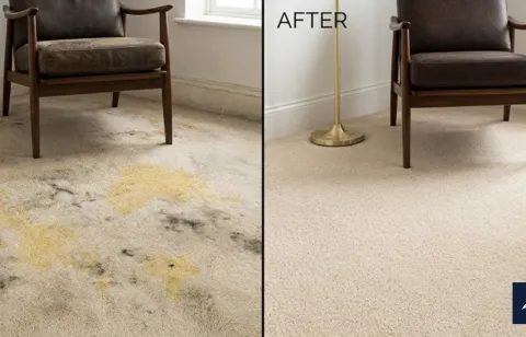 Before and after pet urine carpet cleaning — Avenida de Mesilla, Mesilla NM 88046