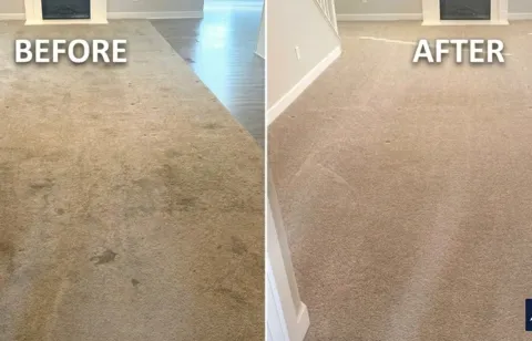 Before and after rental property carpet cleaning three units — Property manager, Sunland Park NM