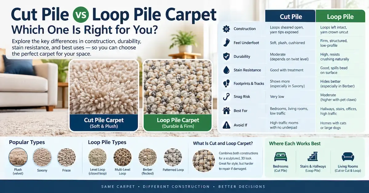 Cut pile vs loop pile carpet
