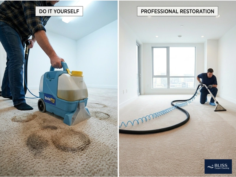 DIY rental machine versus professional truck mounted carpet cleaning Las Cruces NM