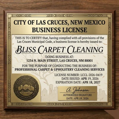 Fully licensed carpet cleaner Las Cruces NM