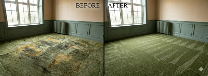 Severe pet odor carpet before and after treatment Telshor Blvd Las Cruces NM