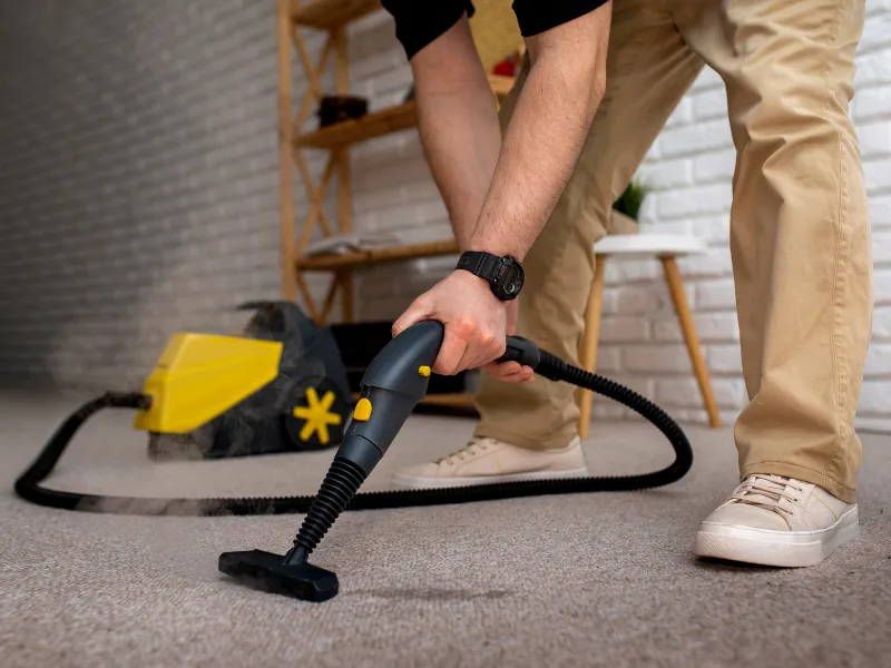 this is how our team are removing the carpet stains